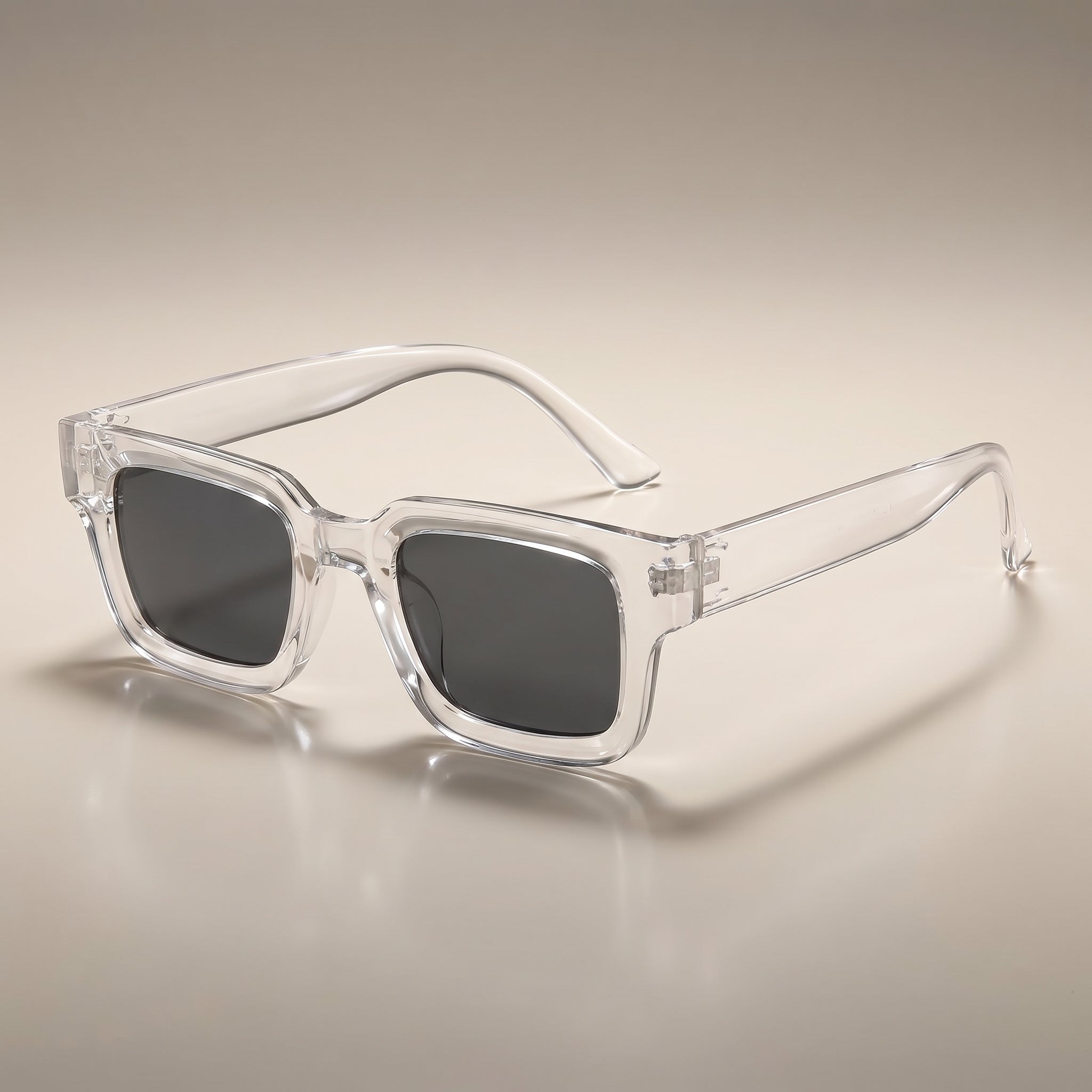 Square Thick White Frame and Black Film